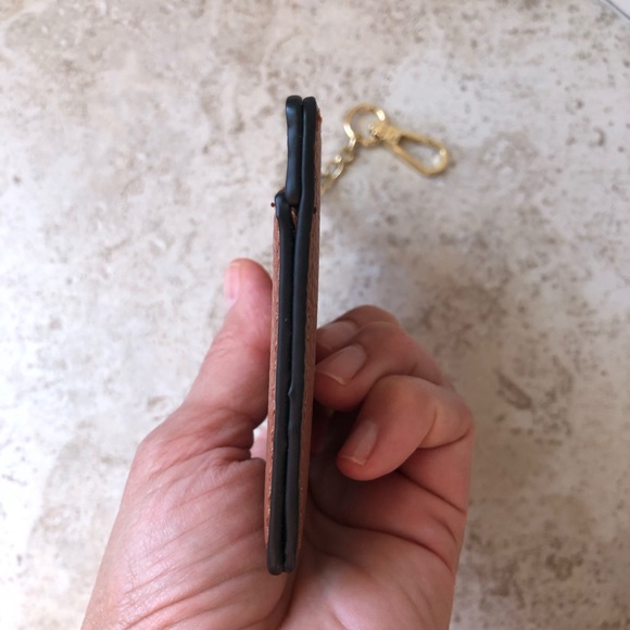 Nanette Lepore NOW Brown 2 Pockets ID Card Holder With Key Chain - Picture 6 of 14